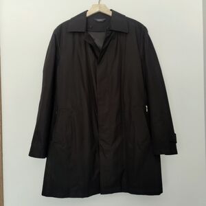 Tom James Cotton Trench Coat in Black